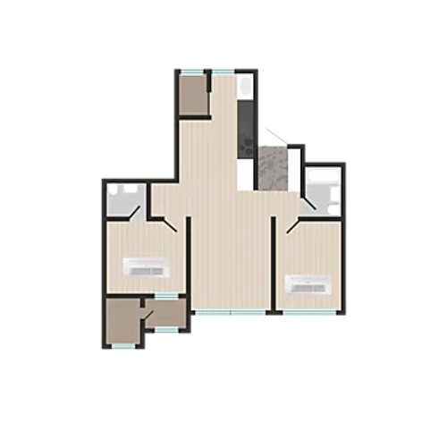 가정용 무풍 시스템에어컨 65 ㎡ 2실 (Wi-Fi 외장형)